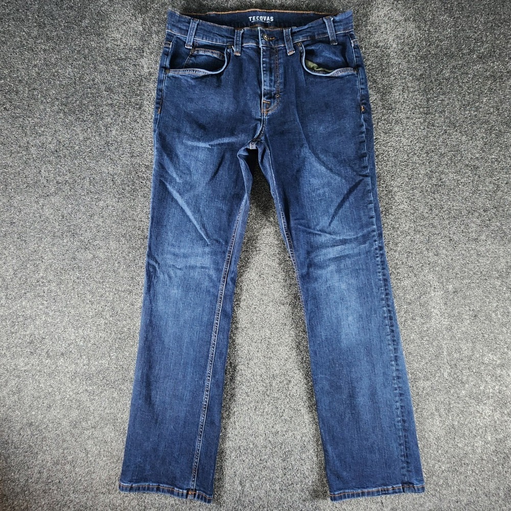 Tecovas Premium Standard Jeans Mens 31x32 Dark Wash Blue Straight Leg TM130008